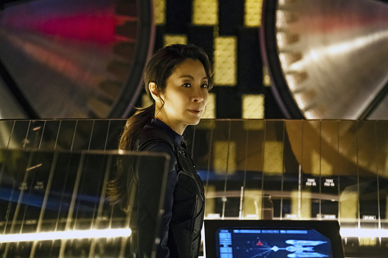 Michelle Yeoh aboard the Shenzhou as Captain Phillippa Georgiou (Photo: Jan Thijs/CBS Interactive)